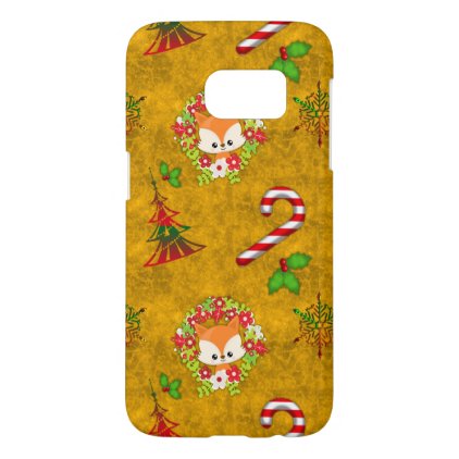 Cute Christmas Fox Samsung Galaxy S7 Case
