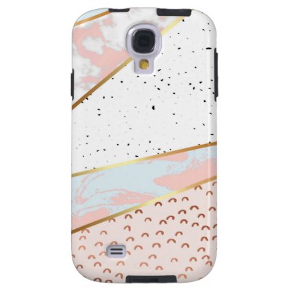 Collage,white marble,gold,silver,black,white,hand galaxy s4 case