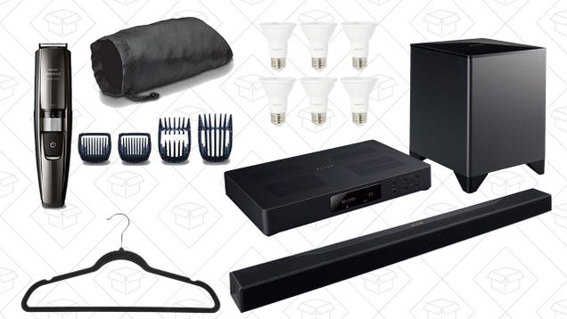Saturday's Top Deals: Pioneer Sound Bar, Philips Norelco Grooming Set, AmazonBasics Hangers and More