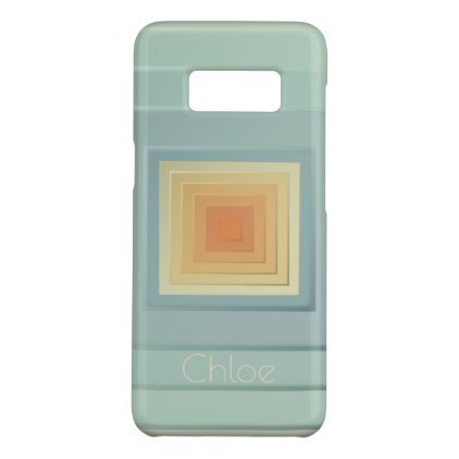 Classy Geometric Squares (light blue &amp; yellow) Case-Mate Samsung Galaxy S8 Case
