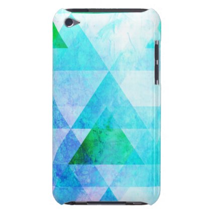 Blue Watercolor Geometric Pattern iPod Case-Mate Case