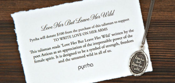 Love her but Leave her Wild pendant by Pyrrha.