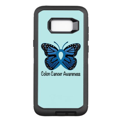 Colon Cancer Awareness: Butterfly OtterBox Defender Samsung Galaxy S8+ Case