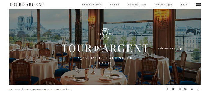 La-Tour-dArgent Restaurant Websites Design: Tips, Inspiration, and Best Practices
