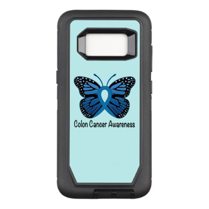 Colon Cancer Awareness: Butterfly OtterBox Defender Samsung Galaxy S8 Case