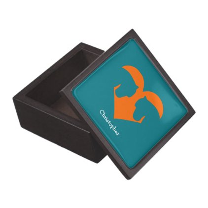 Blue and Orange Personalized Pony Jewelry Box