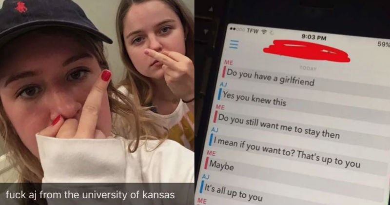 Ridiculous college drama breaks out over a college's public snapchat.