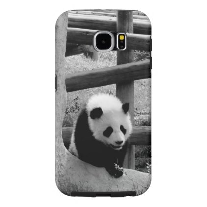 Panda - Black and White Photograph Samsung Galaxy S6 Case