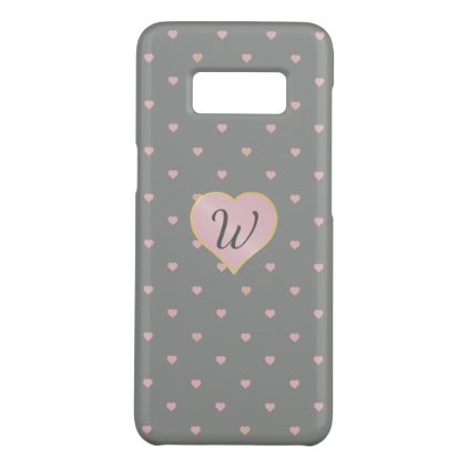 Stars Within Hearts on Gray Case-Mate Phone Case