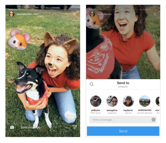 Instagram announced that users can now share Instagram Stories in Direct.