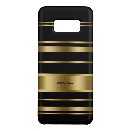 Modern Gold & Black Stripes Pattern Case-Mate Samsung Galaxy S8 Case