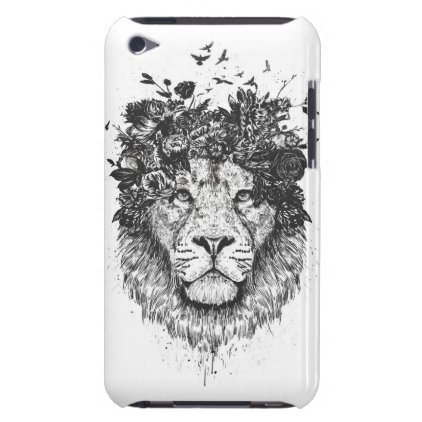 Floral lion (blackandwhite) barely there iPod cover