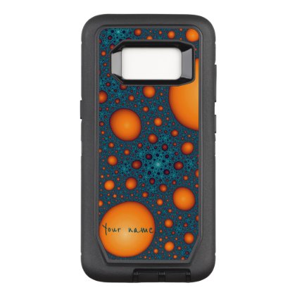 Orange bubbles OtterBox defender samsung galaxy s8 case