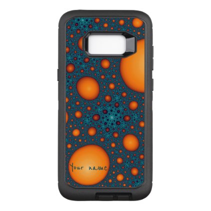 Orange bubbles OtterBox defender samsung galaxy s8+ case