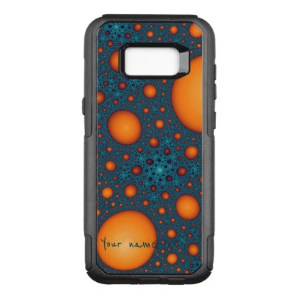 Orange bubbles OtterBox commuter samsung galaxy s8+ case
