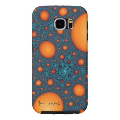Orange bubbles samsung galaxy s6 case