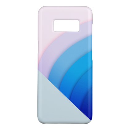 Modern Geometric waves / blue Case-Mate Samsung Galaxy S8 Case