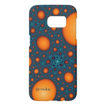Orange bubbles samsung galaxy s7 case
