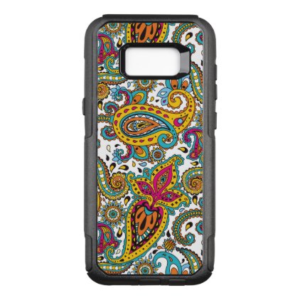 Maharani Queen Paisley Turquoise Orange Red Yellow OtterBox Commuter Samsung Galaxy S8+ Case