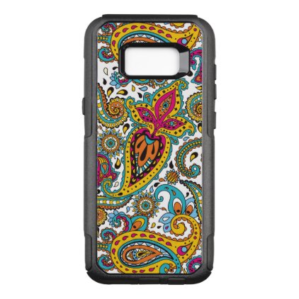 Maharani Queen Paisley Turquoise Orange Red Yellow OtterBox Commuter Samsung Galaxy S8+ Case