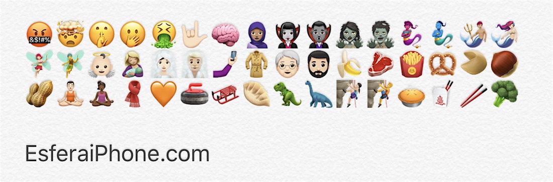 Nuevos iconos Emoji iOS 11.1