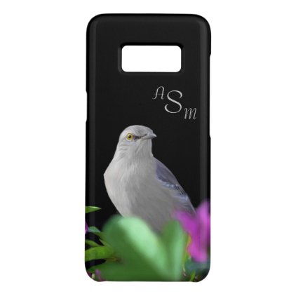 A Northern Mocking Bird with Purple &amp; Green Leaves Case-Mate Samsung Galaxy S8 Case