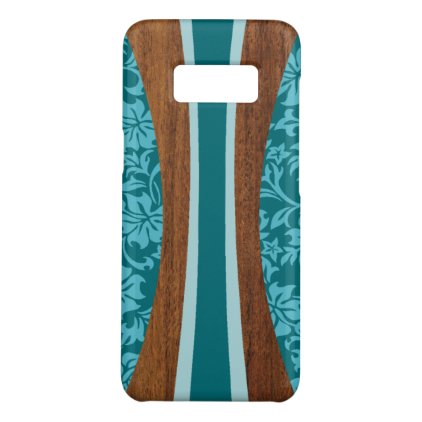 Laniakea Hawaiian Surfboard Faux Wood Teal Case-Mate Samsung Galaxy S8 Case