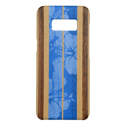 Haleiwa Surfboard Hawaiian Faux Wood - Blue Case-Mate Samsung Galaxy S8 Case