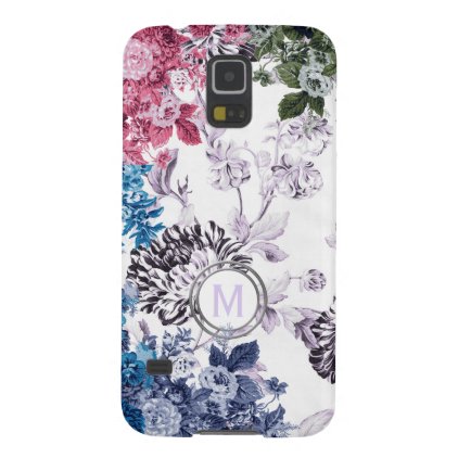 Multi Colour Floral Garden Monogram Galaxy S5 Case