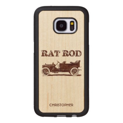 Retro Vintage Rat Rod Old School Cool Rusty Car Wood Samsung Galaxy S7 Case
