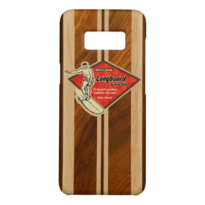 Waimea Surfboard Hawaiian Red Diamond Faux Wood Case-Mate Samsung Galaxy S8 Case