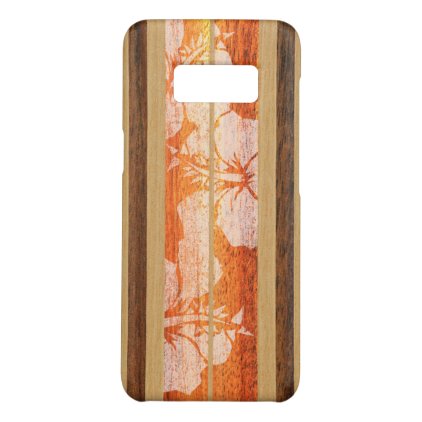 Haleiwa Surfboard Hawaiian Faux Wood - Red Case-Mate Samsung Galaxy S8 Case