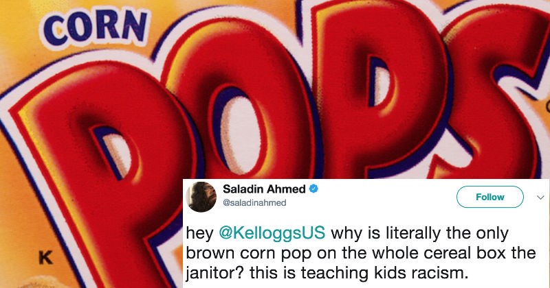 Kellogg's cereal is forced to issue an apology after someone on Twitter finds a hidden racist detail.