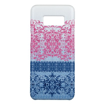 Intricate Fleur De Lis in Pink and Blue Case-Mate Samsung Galaxy S8 Case