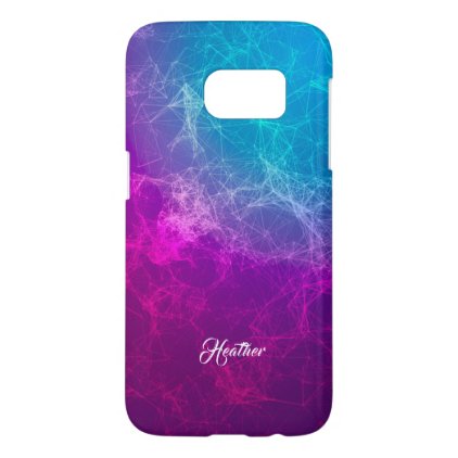 Modern Purple To Blue Ombre Polygonal Background 2 Samsung Galaxy S7 Case