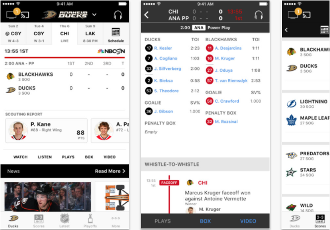 NHL-GameCenter Best Sports Apps for iPhone