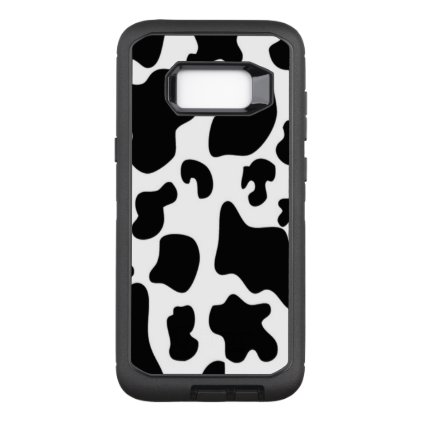 Black and White Cow OtterBox Defender Samsung Galaxy S8+ Case