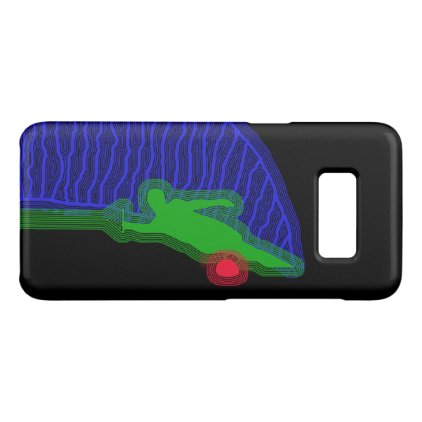 Water Ski Green and Blue Samsung Galaxy S8 Case