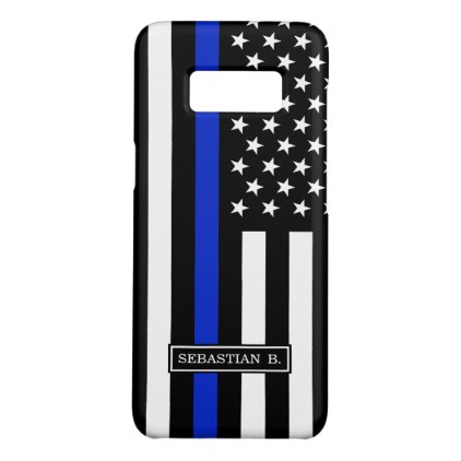 Thin Blue Line American Flag Case-Mate Samsung Galaxy S8 Case