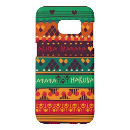Colorful African No Worries Typography Samsung Galaxy S7 Case
