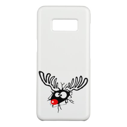 Cute funny Rudolph the red nosed Christmas cartoon Case-Mate Samsung Galaxy S8 Case