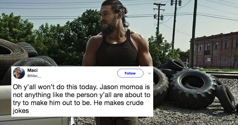 Video of Jason Momoa joking about rape resurfaces amidst the Weinstein sexual assaults controversy.