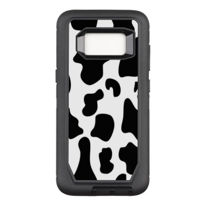 Black and White Cow OtterBox Defender Samsung Galaxy S8 Case