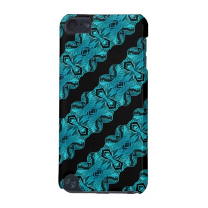 Turquoise Blue Unique Pattern/Stripes iPod Touch 5G Case