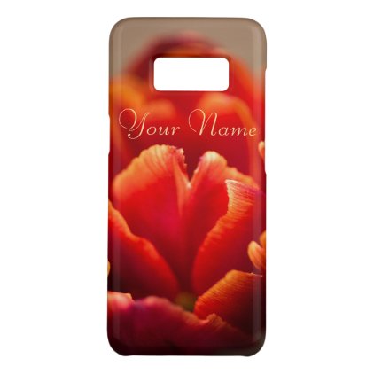 Pretty Red Tulip Petals. Add Your Name. Case-Mate Samsung Galaxy S8 Case