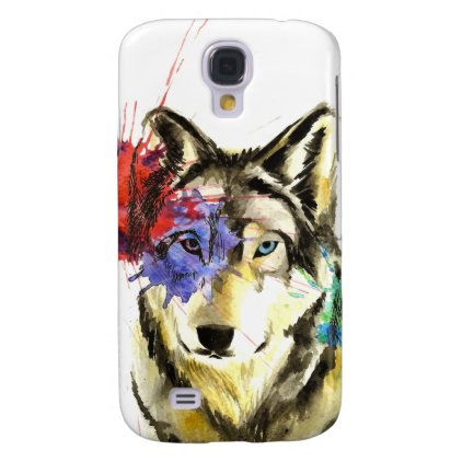 Wolf Splatter Galaxy S4 Case