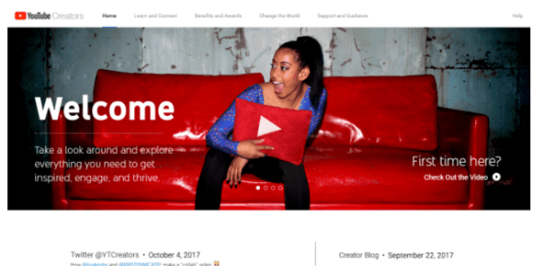 YouTube introduced a newly designed website for the YouTube Creators program.