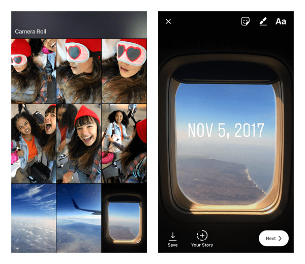 Instagram now allows images and videos taken more than 24 hours ago to be uploaded to Stories.