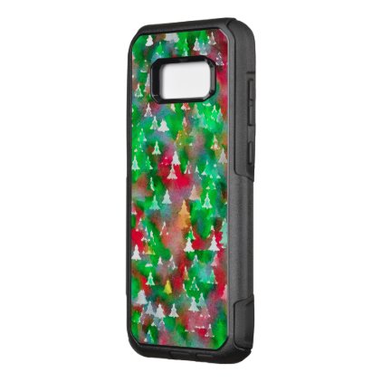 Christmas Tree Watercolor Pattern OtterBox Commuter Samsung Galaxy S8+ Case