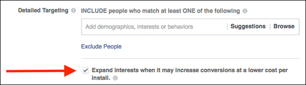 Where to check Facebook Targeting Expansion